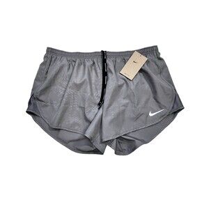 Nike Women's Dri-FIT Running Shorts Size XL Gray Mesh Lined 3" Inseam NWT